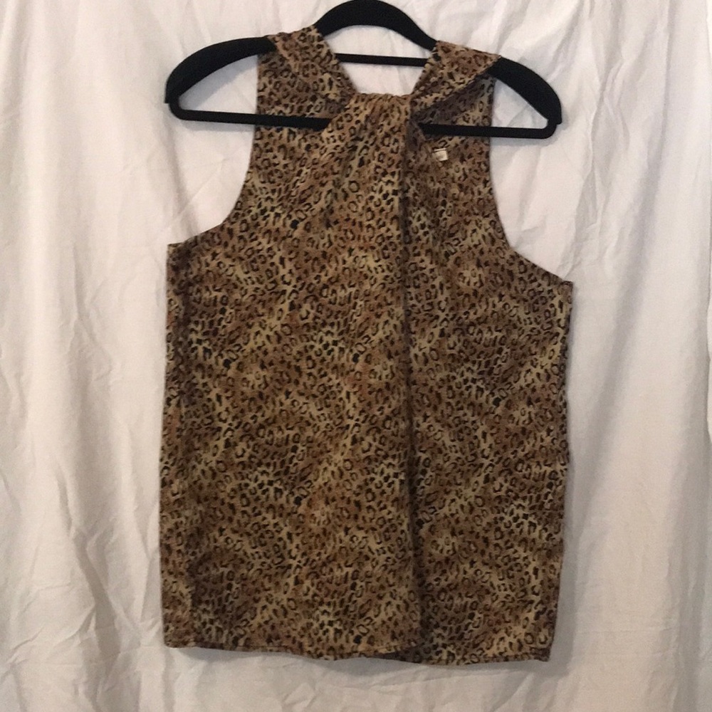 Leopard Halter with button back